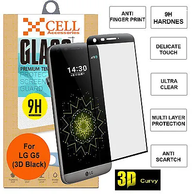 $19.63 • Buy 3D Curved Full Coverage Tempered Glass Screen Protector For LG G5 H860