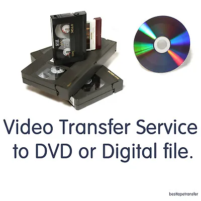 Transfer Convert PAL SECAM Mini DV Hi8 8mm VHS Video Tape To DVD Or MP4 • $10