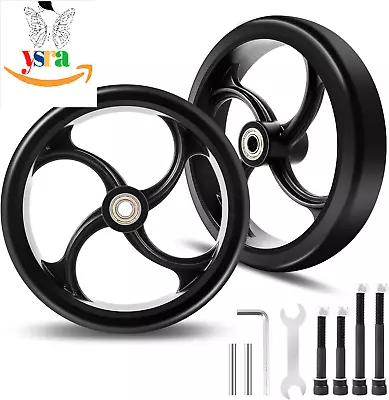 2 PCS 7-Inch Walker Replacement Wheelchair Wheels - Eco-Friendly Rubber Material • $28.99