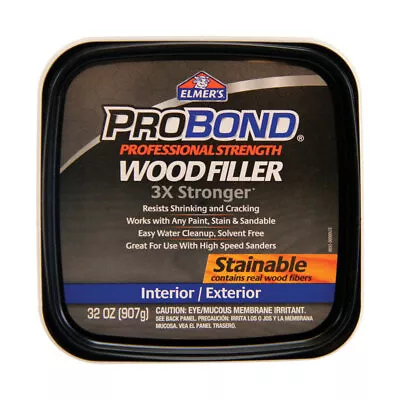 Elmer's P9892 Mild Acrylic Stainable Interior/Exterior Paste Foam Wood Filler 1 • $19.70