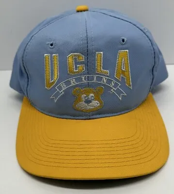 Vintage Official UCLA Bruins SnapBack Hat Cap Embroidered Bear Blue Gold • $29.99