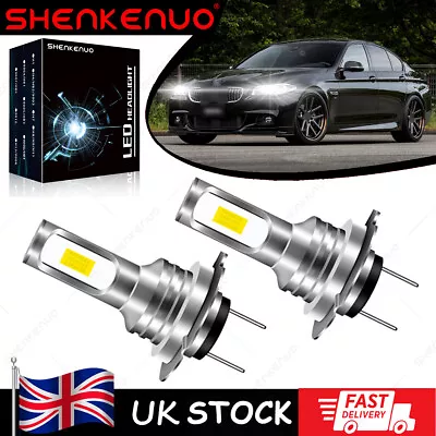 For Bmw 5 Series F10 F11 Led Xenon White Headlights Bulbs H7 Dip Beam Upgrade Wg • £14.99