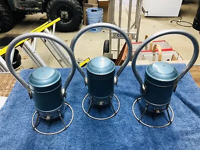 Vintage 3- Star Heaulight & Lantern Company Metal Railroad Lanterns. • $45