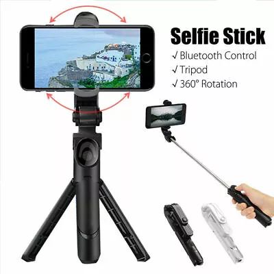 Selfie Stick Tripod Bluetooth Wireless Remote Stand For IPhone 13/12/11 Pro Max • £5.99