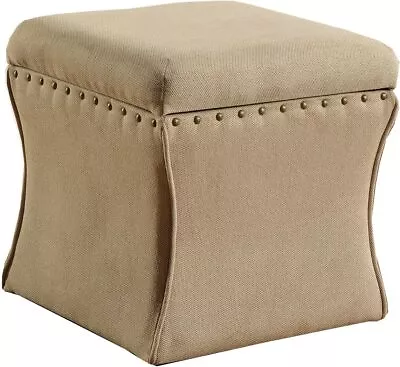 HomePop Cinched Square Storage Ottoman With 16.75  X X 17  Tan  • $139.16