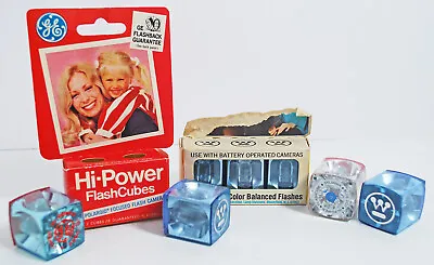 Vintage Polaroid FlashCubes 7 Unused Cubes GE Westinghouse Sylvania Blue Dot • $5