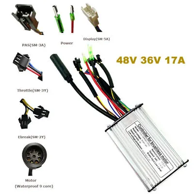 48V 36V 17A KT Ebike Electric Bicycle Controller For 250W 350W Brushless Motor • £28.49