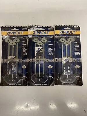 £10 • Buy Zipbolt 164mm Worktop Connectors Inc 5mm Hex Driver Bit - 3 X Pack Of 3