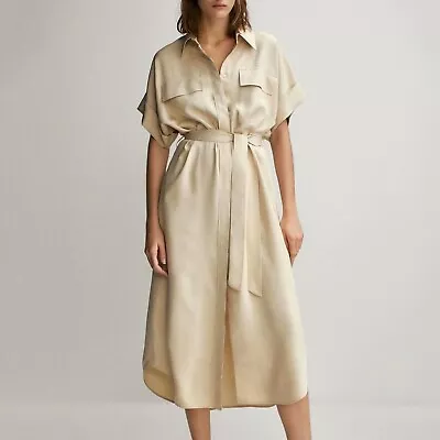 Massimo Dutti Long Wrap Dress S Cotton • $39.99