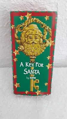 Vintage Christmas Gold Antique Metal Tone  A KEY FOR SANTA  By Ganz Taiwan Boxed • $8