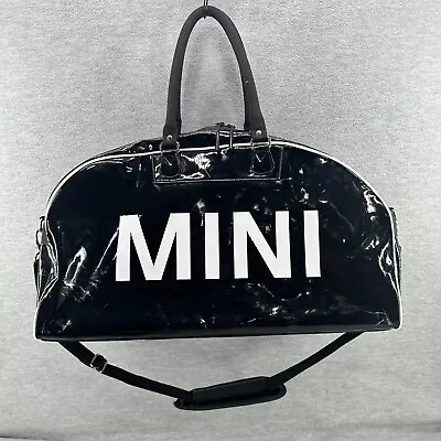 BMW MINI COOPER - Patent Black Duffle Gym Travel Overnight Bag (PU3) • $49.99