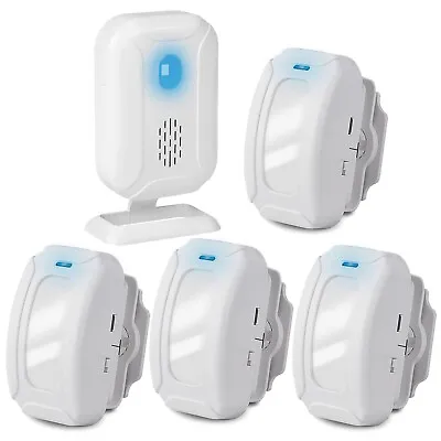 Wireless Home Alarm Set 918ft Long Range 4 Motion Sensor Alert Security Doorbell • $47.58