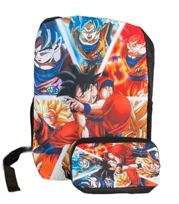 Dragon Ball Z Novelty Black Graphic 3D Black Backpack With Pencil Case NEW • $30