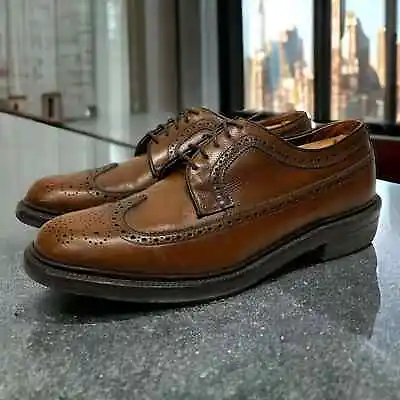 Vintage Mens Executive Imperials By Mason Wingtip Dress Shoes Size 8 E Wide 525 • $59.99