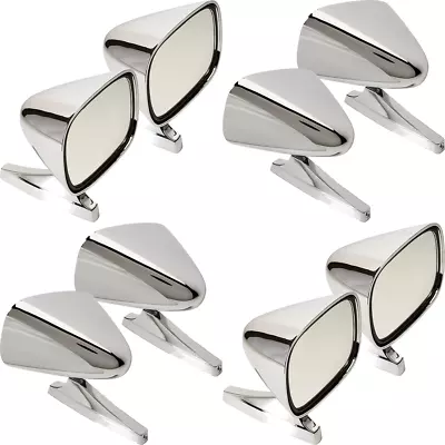 Dual Vintage Style Chrome Sport Bullet Mirrors For Hot Rods Classic Muscle Car • $53.24