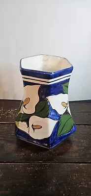 Signed VTG Talavera Mexican Pottery Hand Painted Folk Art Calla Lilly Vase... • $29.99