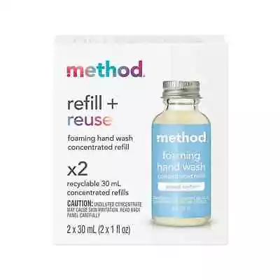 Method Refill + Reuse Foaming Hand Soap Refill Kit 2 Bottles 1 Oz SEA MINERALS • $16.99