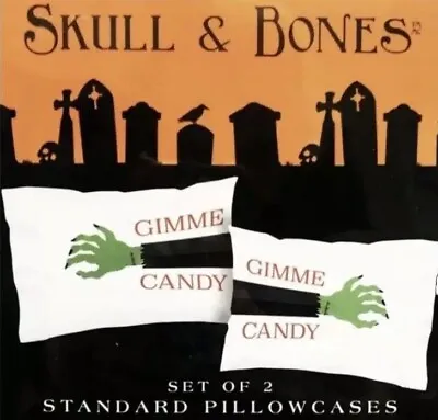 Skull & Bones Halloween Monster Hand Gimme Candy Pillowcases Trick Or Treat Bag • $15