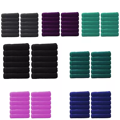 £5.99 • Buy 48x Face Cloths Washcloths Flannels Towels Pure Cotton Soft Quick Dry Luxury New