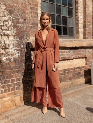 $35 • Buy Tigerlily Rust Matias Jumpsuit Size 8 / S - VGUC 