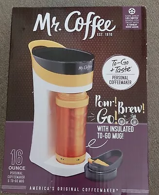 MR. COFFEE Pour Brew Go With Insulated 16 Oz To Go Mug Personal Coffee Maker • $35