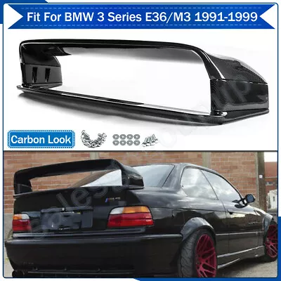For 1991-2000 BMW 3 Series E36 M3 LTW GT Style Rear Spoiler Wing Carbon Look ABS • $156.68