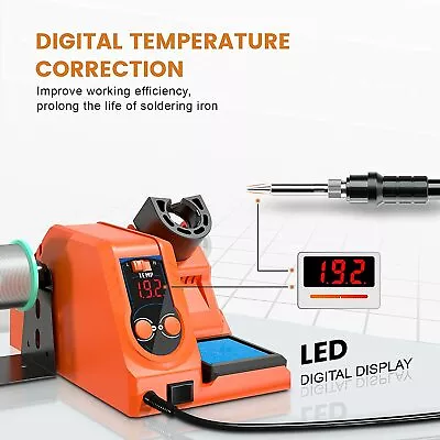 £23.99 • Buy 60W LED Digital Soldering Iron Station Rework Welding Variable Temperature UK