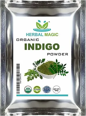 Herbal Magic's USDA Indigo PowderHerbal Hair DyeNatural Hair Color-100g • £46.95