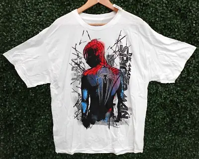 Marvel The Amazing Spider-Man 2012 Mad Engine Movie Promo White T-Shirt Adult XL • $29.99