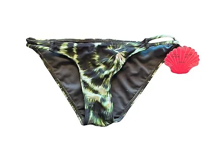 CORAL TROPICS By APOLLO SWIMWEAR Green Toe Dye Bikini Bottom Small NWT Peekaboo • $15