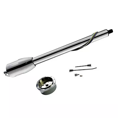 Chrome 30  Column Tilt Manual Steering Column W/ Adapter No Key For Hot Rod GM • $150.10