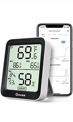 $17.50 • Buy Govee Hygrometer Thermometer H5075, Bluetooth Indoor Room Temperature Monitor