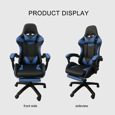Gaming Chair Office Executive Computer Chairs Racing Footrest Racer • $107.98