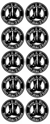 £4.10 • Buy A Set Of 10 40mm Vinyl Stickers Ska Skinhead Boots & Braces Antifa Sharp Oi