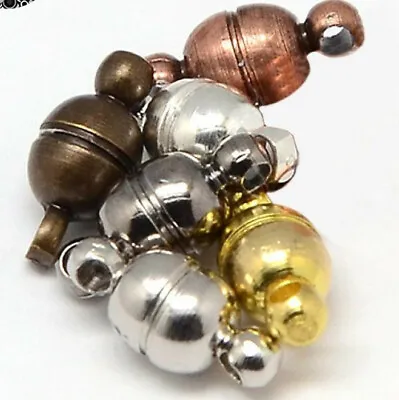 Strong Magnetic Oval Clasps Caps Connectors Jewellery Making Necklaces- HD057 • £1.95
