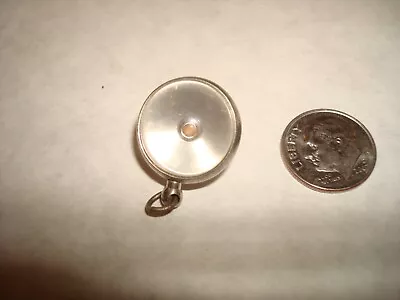 Mustard Seed In Lucite Sphere Pendant 16.5 Mm • $19