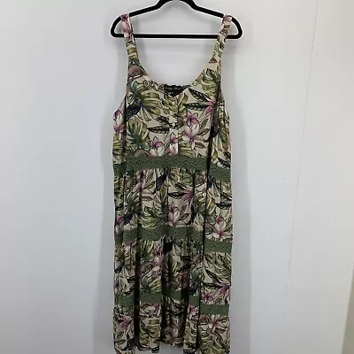 Gypsy & Fish Womens 3X Mumu Sun Dress Pink Floral Oversized Comfortable Beach • $27.98