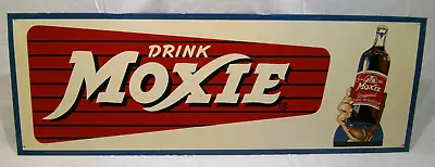 NOS 1950`s Moxie Rolled Edge Tin Sign • $1295