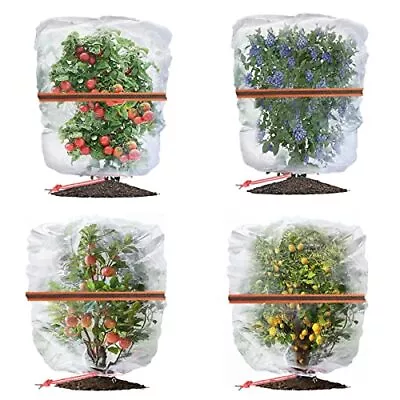 4 Pack Insect Netting Bag Bird Barrier Mesh Net For Blueberry Tomato Vegetables • $14.99