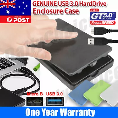 $9.45 • Buy USB 3.0 Hard Drive 2.5  SATA HDD SSD External Slim Enclosure Case Melbourne