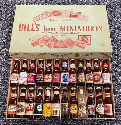 Bill's Beer Miniatures Complete Hq Set (24) Pabst Falstaff Bud Jax Blatz Burger • $500