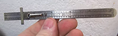 Vintage 6 Inch Stainless Steel Advertising Ruler Valley Motor Sports • $9.99