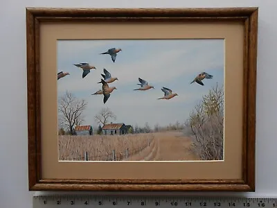 Maynard Reece HEADING FOR WATER-MOURNING DOVES 11x14 Framed 3.5 709 • $35