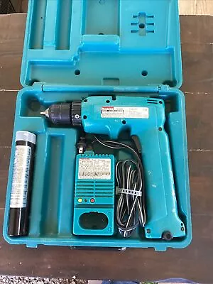 Makita Cordless Driver Drill 6095D 9.6V Kit Fast Charger Battery Case Tested • $28.87