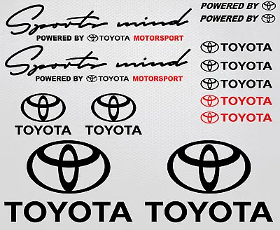 Toyota Decals Sports Mind TRD Sticker Set 4 Celica Supra VVTI Yaris Corolla • $20.45