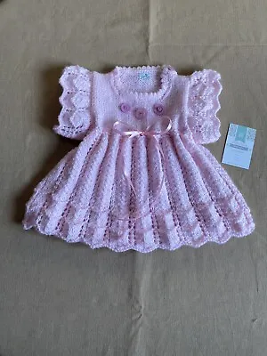£12 • Buy Hand Knitted Baby Dress 3-6 Months 