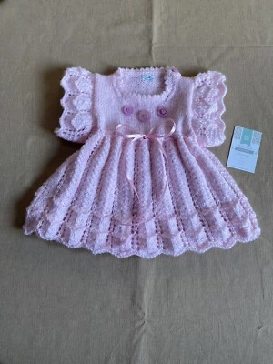 £12 • Buy Hand Knitted Baby Dress 3-6 Months 