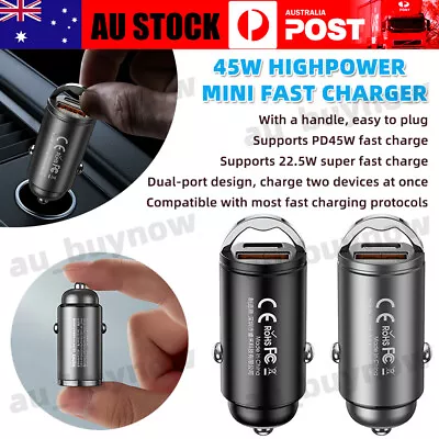 45W Type C Car Charger USB C Fast Charging Car USB Adapter Type C Dual Port  • $12.98