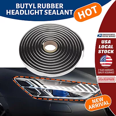 8M/26FT Butyl Tape Rubber Glue Headlight Sealant Retrofit Reseal Waterproof • $17.99
