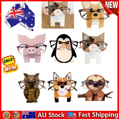 $7.99 • Buy Eyeglasses Holder Eyes Glasses Display Stand Animal Sunglasses Wooden Home Decor